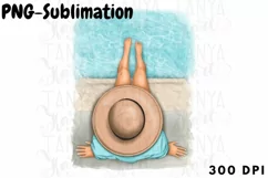 Woman In A Hat | Summer Png | Sublimation Design Product Image 1