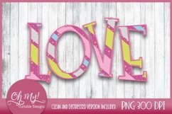 LOVE Sublimation Design Spring Pink Product Image 2