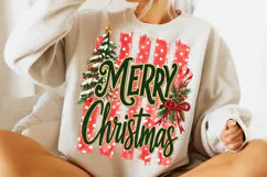 Preppy Merry Coquette Christmas PNG, Merry Christmas PNG Product Image 1