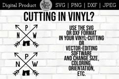 how to use oregon pnw arrows svg in vinyl cutting software like cricut or silhouette