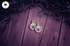 Gothic Halloween Stud Earrings Laser Cut Product Image 4