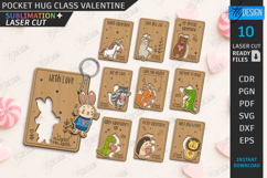 Valentine’s Day Greeting Cards Laser Cut Bundle|Keyrings SVG Product Image 1