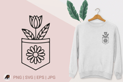 Pocket with Flowers SVG PNG Bundle Product Image 13