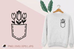 Pocket with Flowers SVG PNG Bundle Product Image 4