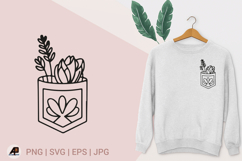 Pocket with Flowers SVG PNG Bundle Product Image 5