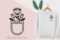 Pocket with Flowers SVG PNG Product Image 1