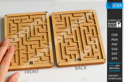 Pocket Wooden Maze Games Laser Cut Bundle|Coordination Games Product Image 9