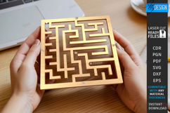 Pocket Wooden Maze Games Laser Cut Bundle|Coordination Games Product Image 11