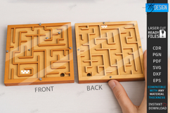 Pocket Wooden Maze Games Laser Cut Bundle|Coordination Games Product Image 6