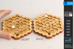 Pocket Wooden Maze Game Laser Cut | Coordination Games SVG Product Image 1