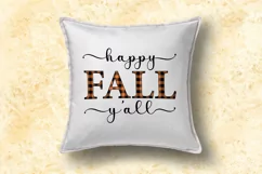 Fall svg round porch sign, happy Fall yall svg quote Product Image 4
