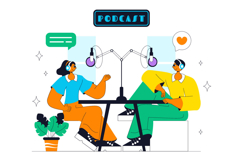 10 Podcast Studio Illustration Product Image 4
