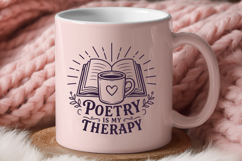 Poetry Is My Therapy SVG, Poetry Lover PNG, Poet Writer Gift Product Image 3