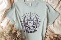 Poetry Is My Therapy SVG, Poetry Lover PNG, Poet Writer Gift Product Image 2