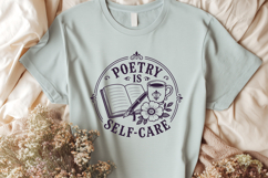 Poetry Is Self Care SVG, Poet Gift PNG, Book and Coffee Product Image 2