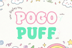Pogo Puff Cute Display Font Fun Rounded Playful Style Product Image 1