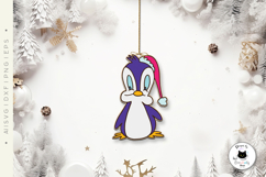 Cute Penguin Ornament | Christmas Ornament Laser Cut SVG Product Image 4
