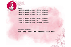Christmas Poinsettia Flower Machine Embroidery Design Product Image 3