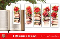 Christmas bookmark,Poinsettia in Snow Bookmark Sublimation Product Image 1