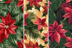 Poinsettia Pine Leaves Digital Paper Bundle Product Image 3