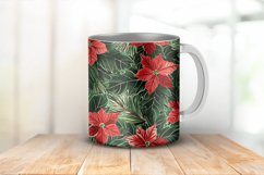 Poinsettia Pine Leaves Digital Paper Bundle Product Image 2