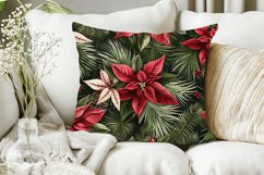 Poinsettia Pine Leaves Digital Paper Bundle Product Image 5