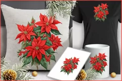 Poinsettia sublimation png| Christmas flowers| Poinsettia Product Image 3