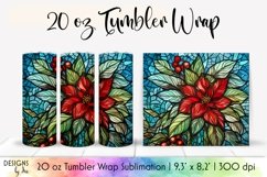 Stained Glass Christmas Tumbler Wrap Sublimation Bundle Product Image 4