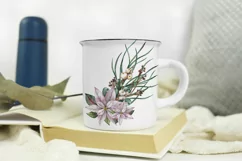 Poinsettia sublimation PNG Watercolor Christmas arrangements Product Image 3