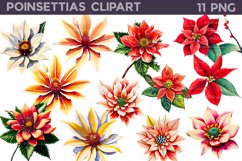 Poinsettias clipart | Christmas Flowers Clipart Product Image 1