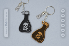 Poison Bottle Halloween Keychain Laser Cut SVG Product Image 2