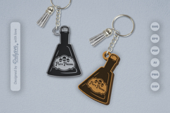 Poison Bottle Halloween Keychain Laser Cut SVG Product Image 1