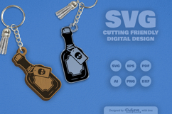 Poison Bottle Halloween Keychain Laser Cut SVG Product Image 2