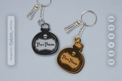 Poison Bottle Halloween Keychain Laser Cut SVG Product Image 2