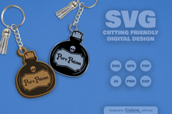 Poison Bottle Halloween Keychain Laser Cut SVG Product Image 8