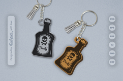 Poison Bottle Halloween Keychain Laser Cut SVG Product Image 1