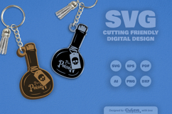 Poison Bottle Halloween Keychain Laser Cut SVG Product Image 6