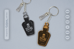 Poison Bottle Halloween Keychain Laser Cut SVG Product Image 1