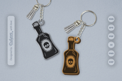 Poison Bottle Halloween Keychain Laser Cut SVG Product Image 1