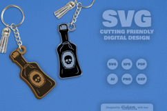 Poison Bottle Halloween Keychain Laser Cut SVG Product Image 4