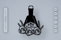 Poison Bottle with Roses Halloween SVG Product Image 10