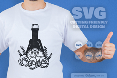 Poison Bottle with Roses Halloween SVG Product Image 2