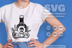 Poison Bottle with Roses Halloween SVG Product Image 3