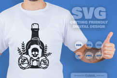 Poison Bottle with Roses Halloween SVG Product Image 1