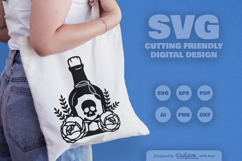 Poison Bottle with Roses Halloween SVG Product Image 4