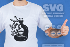 Poison Bottle with Roses Halloween SVG Product Image 3