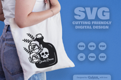 Poison Bottle with Roses Halloween SVG Product Image 4
