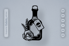 Poison Bottle with Roses Halloween SVG Product Image 2