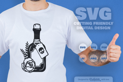 Poison Bottle with Roses Halloween SVG Product Image 3