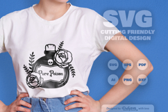 Poison Bottle with Roses Halloween SVG Product Image 3